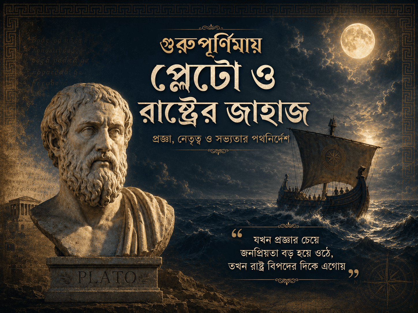 গুরুপূর্ণিমার প্রণাম: প্লেটো ও রাষ্ট্রের জাহাজ
